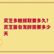 灵芝多糖提取要多久？灵芝菌包发酵需要多少天