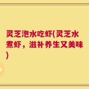 灵芝泡水吃虾(灵芝水煮虾，滋补养生又美味)