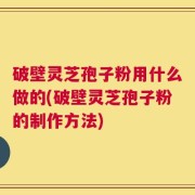 破壁灵芝孢子粉用什么做的(破壁灵芝孢子粉的制作方法)