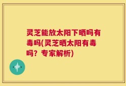 灵芝能放太阳下晒吗有毒吗(灵芝晒太阳有毒吗？专家解析)
