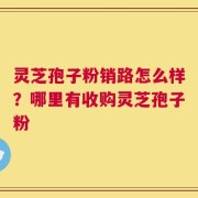 灵芝孢子粉销路怎么样？哪里有收购灵芝孢子粉