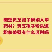 破壁灵芝孢子粉纳入中药材？灵芝孢子粉头道粉和破壁有什么区别吗