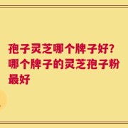 孢子灵芝哪个牌子好？哪个牌子的灵芝孢子粉最好