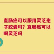 直肠癌可以服用灵芝孢子胶囊吗？直肠癌可以喝灵芝吗