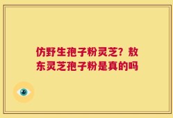 仿野生孢子粉灵芝？敖东灵芝孢子粉是真的吗