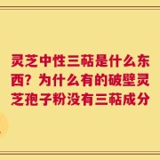 灵芝中性三萜是什么东西？为什么有的破壁灵芝孢子粉没有三萜成分