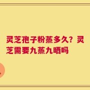 灵芝孢子粉蒸多久？灵芝需要九蒸九晒吗