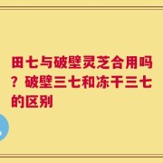 田七与破壁灵芝合用吗？破壁三七和冻干三七的区别