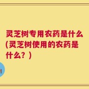 灵芝树专用农药是什么(灵芝树使用的农药是什么？)
