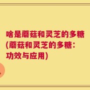 啥是蘑菇和灵芝的多糖(蘑菇和灵芝的多糖：功效与应用)