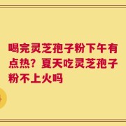 喝完灵芝孢子粉下午有点热？夏天吃灵芝孢子粉不上火吗
