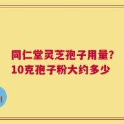 同仁堂灵芝孢子用量？10克孢子粉大约多少