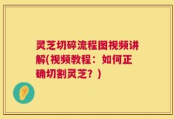 灵芝切碎流程图视频讲解(视频教程：如何正确切割灵芝？)
