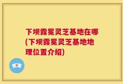 下坝露冕灵芝基地在哪(下坝露冕灵芝基地地理位置介绍)