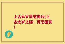 上古太岁灵芝图片(上古太岁之秘：灵芝图赏)