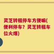 灵芝转租停车方便嘛(便利停车？灵芝转租车位火爆)
