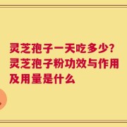 灵芝孢子一天吃多少？灵芝孢子粉功效与作用及用量是什么