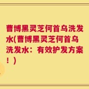 曹博黑灵芝何首乌洗发水(曹博黑灵芝何首乌洗发水：有效护发方案！)