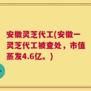 安徽灵芝代工(安徽一灵芝代工被查处，市值蒸发4.6亿。)