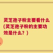 灵芝孢子粉主要看什么(灵芝孢子粉的主要功效是什么？)