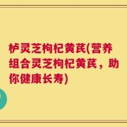 栌灵芝枸杞黄芪(营养组合灵芝枸杞黄芪，助你健康长寿)