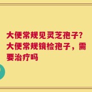 大便常规见灵芝孢子？大便常规镜检孢子，需要治疗吗