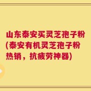 山东泰安买灵芝孢子粉(泰安有机灵芝孢子粉热销，抗疲劳神器)