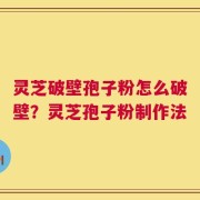 灵芝破壁孢子粉怎么破壁？灵芝孢子粉制作法