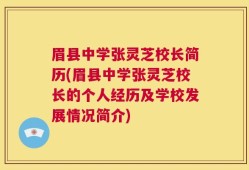 眉县中学张灵芝校长简历(眉县中学张灵芝校长的个人经历及学校发展情况简介)