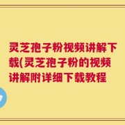 灵芝孢子粉视频讲解下载(灵芝孢子粉的视频讲解附详细下载教程