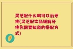 灵芝配什么喝可以治牙疼(灵芝配饮品缓解牙疼你需要知道的搭配方式)