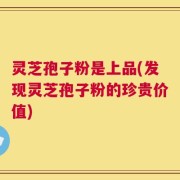 灵芝孢子粉是上品(发现灵芝孢子粉的珍贵价值)