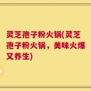 灵芝孢子粉火锅(灵芝孢子粉火锅，美味火爆又养生)