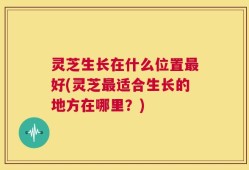 灵芝生长在什么位置最好(灵芝最适合生长的地方在哪里？)