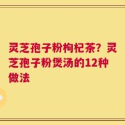 灵芝孢子粉枸杞茶？灵芝孢子粉煲汤的12种做法