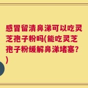 感冒留清鼻涕可以吃灵芝孢子粉吗(能吃灵芝孢子粉缓解鼻涕堵塞？)