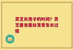 灵芝长孢子的时间？灵芝菌包菌丝发育生长过程