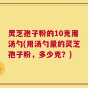 灵芝孢子粉的10克用汤勺(用汤勺量的灵芝孢子粉，多少克？)