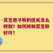 灵芝孢子粉的优劣怎么辨别？如何辨别灵芝粉好坏？