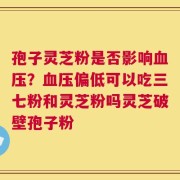 孢子灵芝粉是否影响血压？血压偏低可以吃三七粉和灵芝粉吗灵芝破壁孢子粉