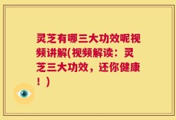 灵芝有哪三大功效呢视频讲解(视频解读：灵芝三大功效，还你健康！)