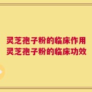 灵芝孢子粉的临床作用灵芝孢子粉的临床功效
