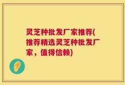灵芝种批发厂家推荐(推荐精选灵芝种批发厂家，值得信赖)