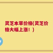 灵芝本草价格(灵芝价格大幅上涨！)