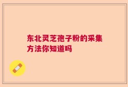 东北灵芝孢子粉的采集方法你知道吗