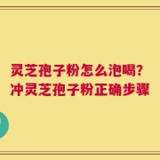 灵芝孢子粉怎么泡喝？冲灵芝孢子粉正确步骤