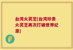 台湾火灵芝(台湾珍贵火灵芝再次打破世界纪录)
