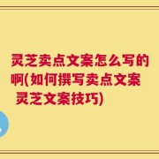 灵芝卖点文案怎么写的啊(如何撰写卖点文案 灵芝文案技巧)