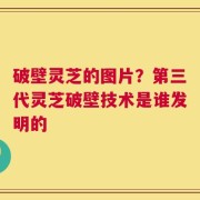 破壁灵芝的图片？第三代灵芝破壁技术是谁发明的