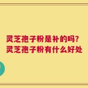 灵芝孢子粉是补的吗？灵芝孢子粉有什么好处
